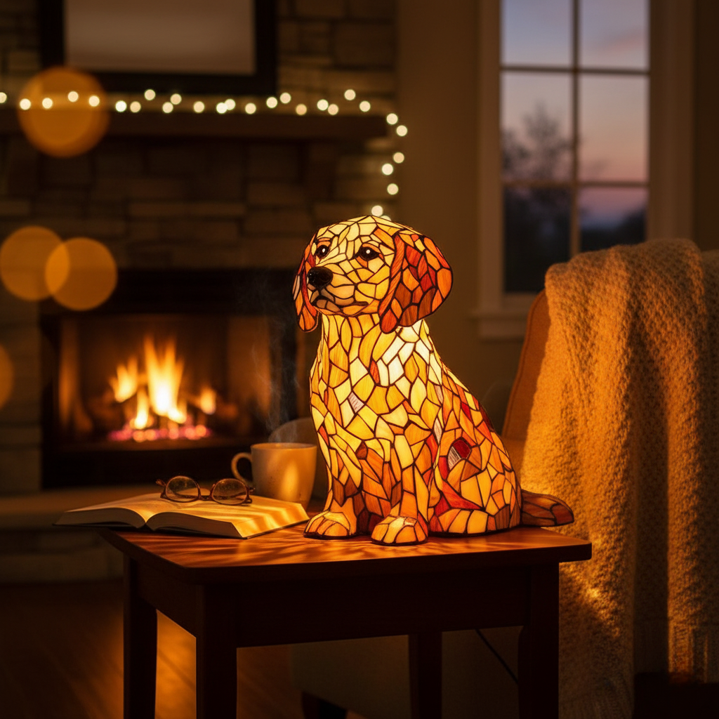 Statuetta di Golden Retriever in Stile Spirituale