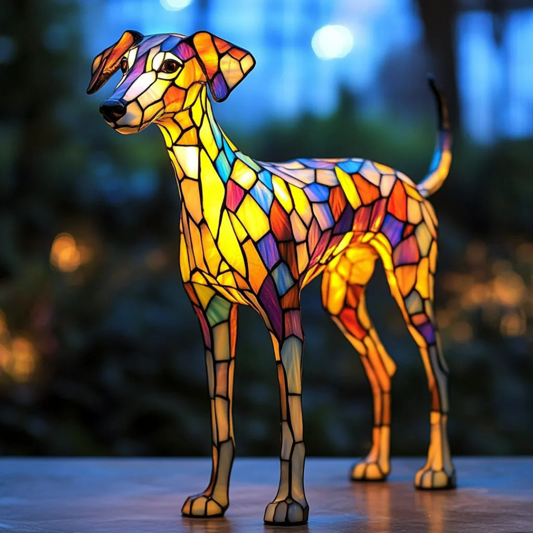 Lampada in vetro colorato stile Whippet