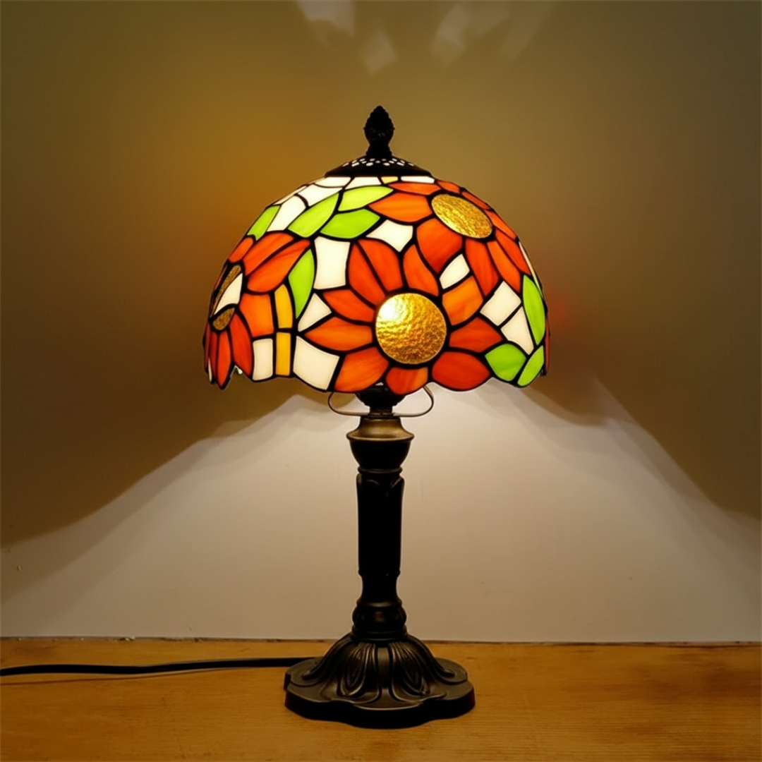 Ornate Glass LED Table Lamp