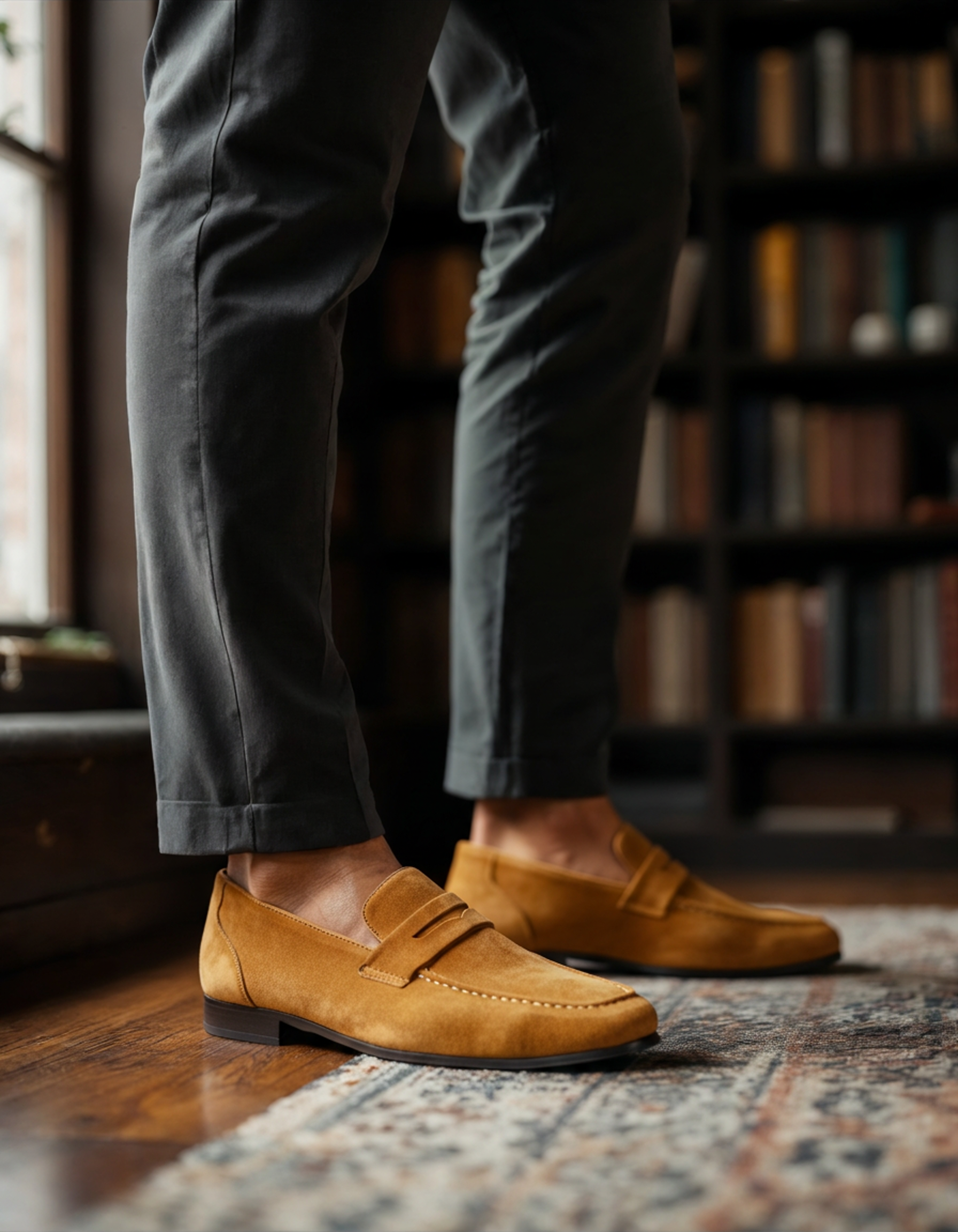 Mocassini Penny in Pelle Scamosciata "Old Money"